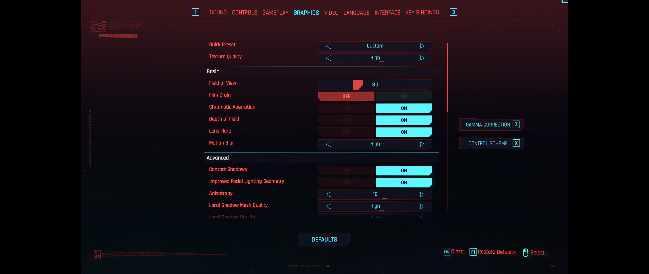 Cyberpunk 2077 Settings and Graphic Options in PC Version - picture #1