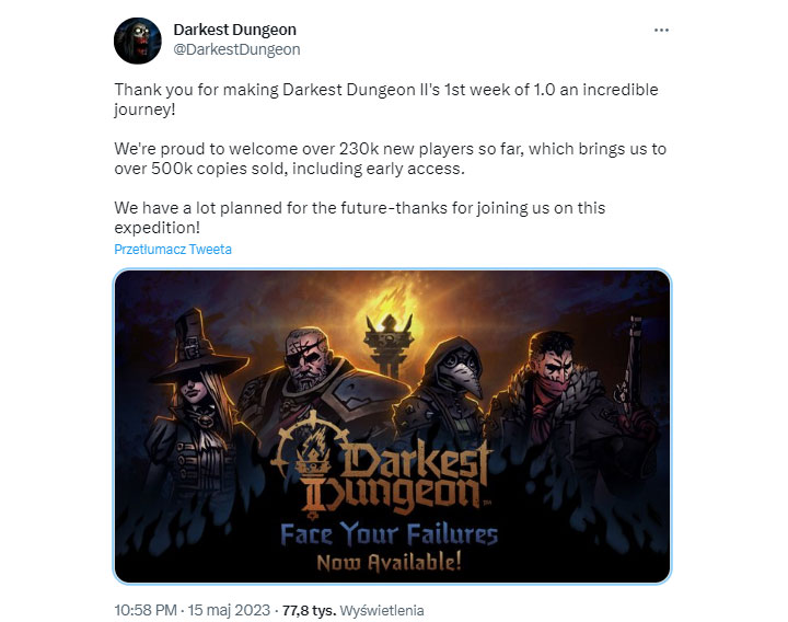 Darkest Dungeon 2 With Impressive Sales Despite High Price - picture #1