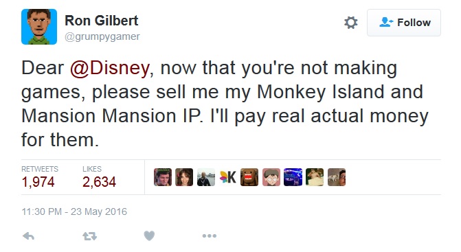 Ron Gilbert asks Disney to have Monkey Island and Maniac Mansion IPs back - picture #1