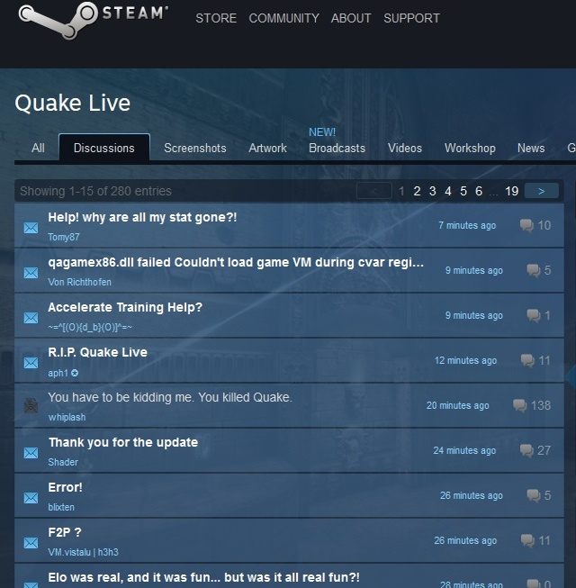 Quake Live no longer a free-to-play game, players’ statistics wiped clean - picture #1