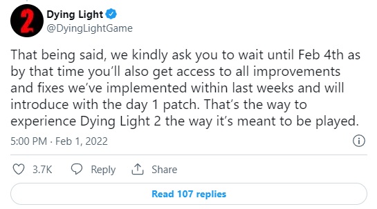 Dying Light 2 Boxes Reach Players; Techland Asks Players to Wait for Day 1 Patch - picture #2