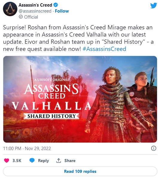 New Patch for AC Valhalla is Here; Brings AC Mirage Crossover - picture #1