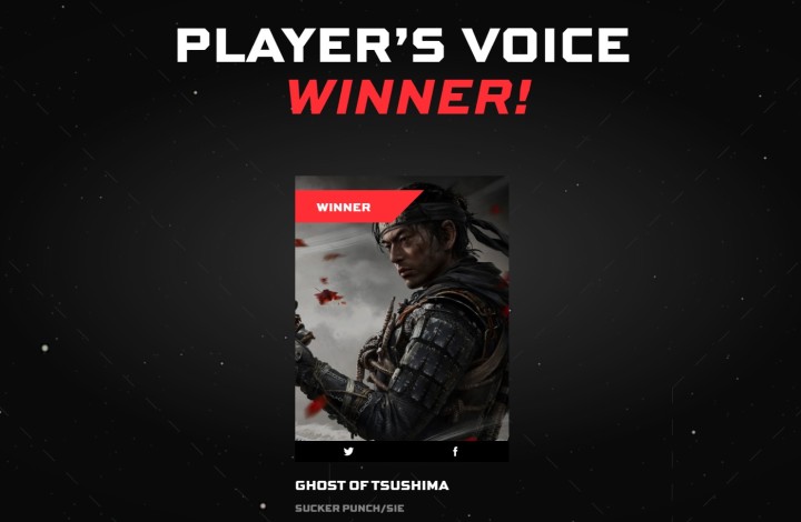 Community Chose Ghost of Tsushima as GotY on The Game Awards 2020 - picture #1