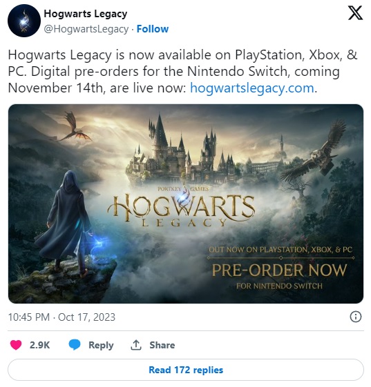 First Official Shots From Hogwarts Legacy on Nintendo Switch; Preorders Launch - picture #1