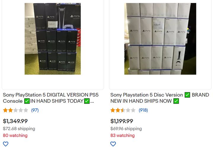Scalpers are Buying Up PS5s; Their Stocks Are Bigger Than in Stores - picture #1
