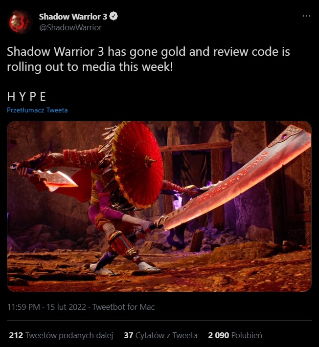 Shadow Warrior 3 has Gone Gold and is Coming Soon to Reviewers - picture #1