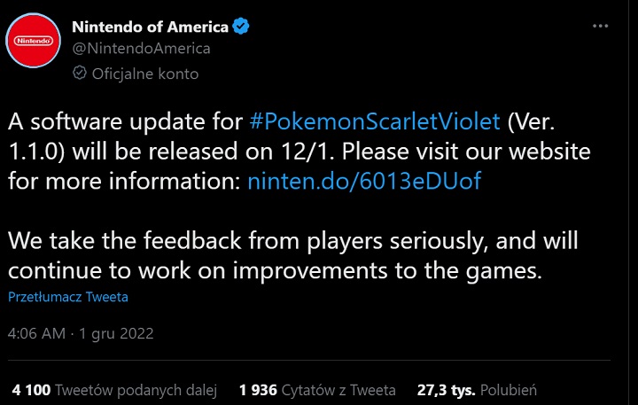 Nintendo Apologizes for Pokémon Game Condition and Promises Fixes - picture #1
