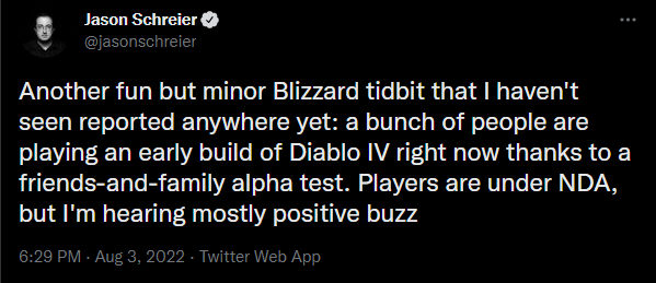 Diablo 4 Alpha Meets With Very Positive Reception - picture #1