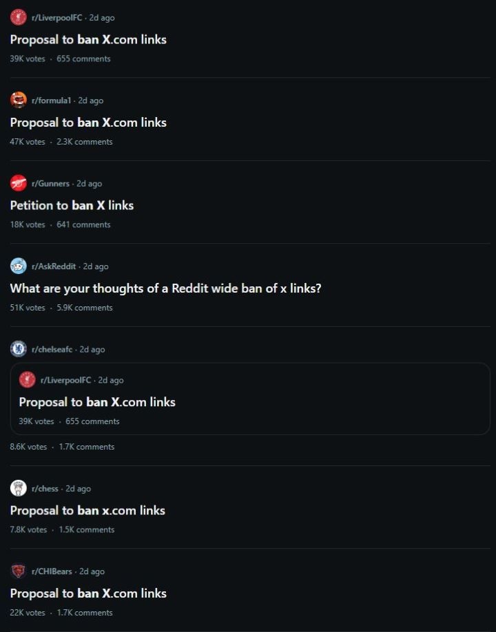 Reddit users go to war with Twitter. Many big communities ban links to X on subreddits - picture #1