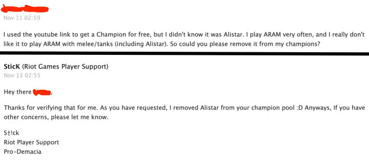 He Asked Riot to Remove a Character From His LoL Account And it Worked - picture #1
