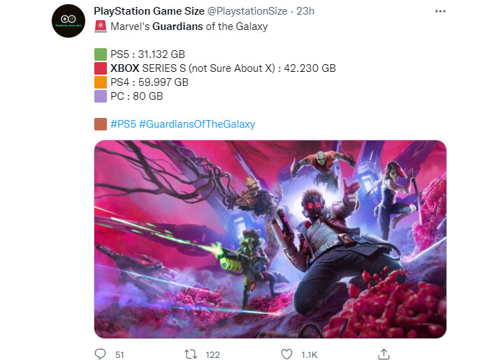 Marvels Guardians of the Galaxy Weighs far Less on PS5 Than on PS4 - picture #1