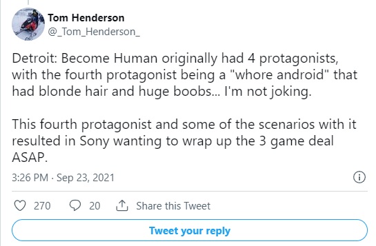 Sony Rejected Prostitute Protagonist in Detroit: Become Human - picture #1