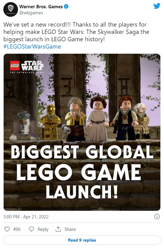 Skywalker Saga Sales Biggest in Galaxy for a LEGO Game - picture #1