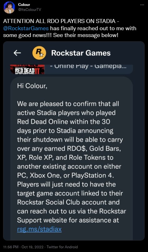 Player Who Has Lost 6,000 Hours in RDR 2 on Stadia Will be Saved - picture #1