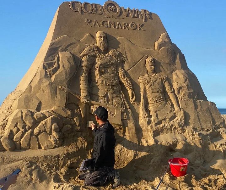 God of War: Ragnarok Sand Sculpture is Something to Behold - picture #1