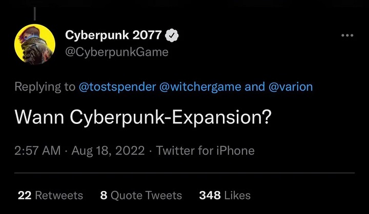 CD Projekt Teases Cyberpunk 2077 DLC on Twitter - picture #1