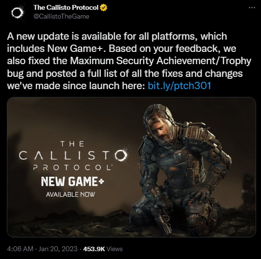 Callisto Protocol Keeps Getting Patches; New Game Plus Added - picture #1