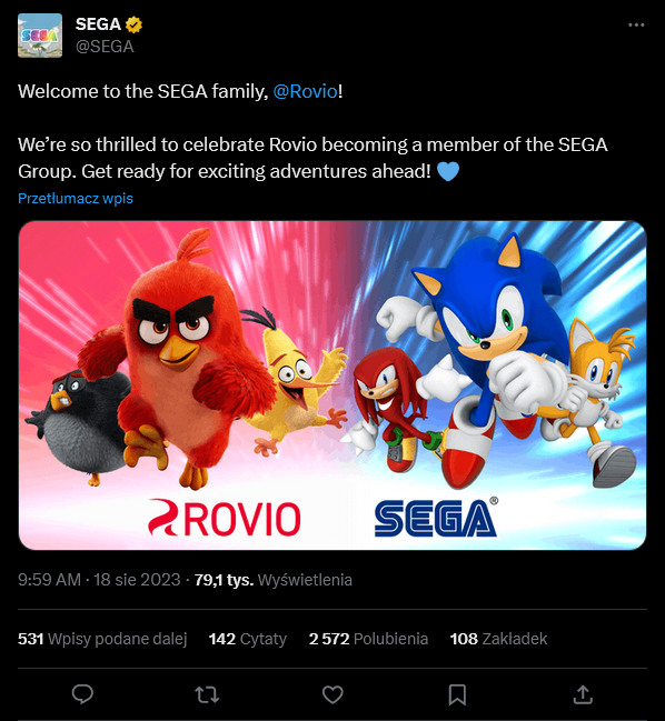 SEGA Finalized Angry Birds Dev Acquisition - picture #1