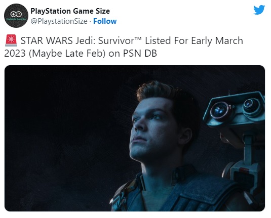 Star Wars Jedi: Survivors Approximate Release Date Leaked From PSN - picture #1
