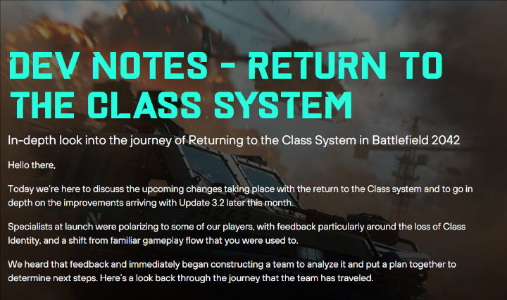 Return of Class System Will Shake Up BF 2042 - picture #1