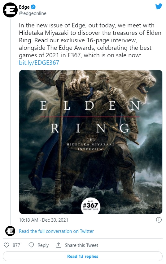 Dark Souls Creator Calls Elden Ring the Best FromSoftware Game Ever - picture #1
