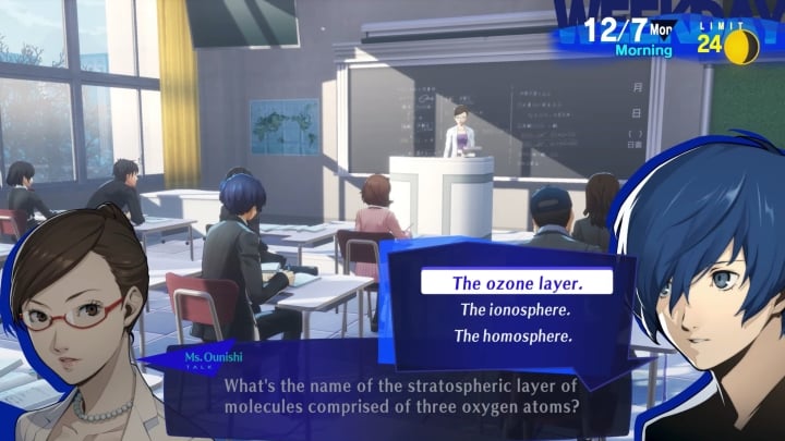 12/7 Question, Persona 3 Reload, developer: Atlus - Persona 3 Reload (P3R) - All Classroom and Test Answers - news - 2024-03-05