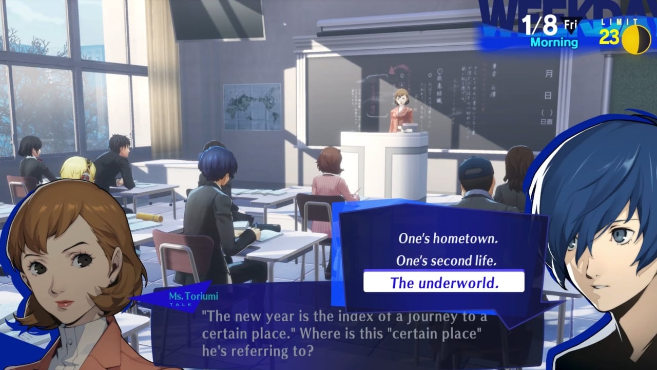 1/8 Question, Persona 3 Reload, developer: Atlus - Persona 3 Reload (P3R) - All Classroom and Test Answers - news - 2024-03-05
