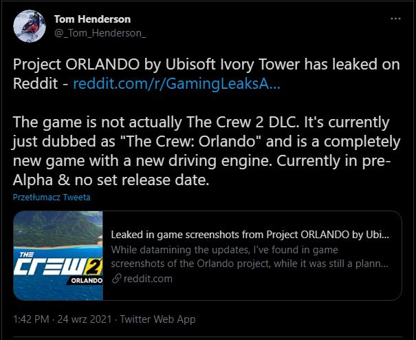 The Crew 3 LEAKED  The Crew Project Orlando 