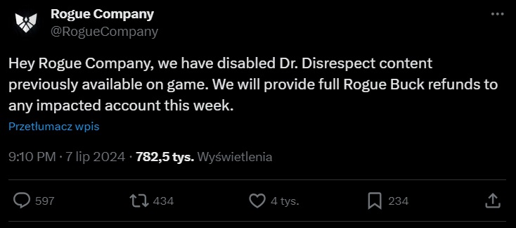 Rogue Company Devs Removed Dr Disrespect From Their Game - picture #1