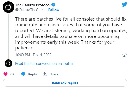 Callisto Protocol a Bit Closer to Perfection on Consoles [UPDATE: New Patch] - picture #1