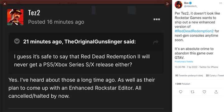 RDR2 Most Likely Without PS5 and Xbox Series X Versions, Rockstar Believes Only in GTA - picture #1