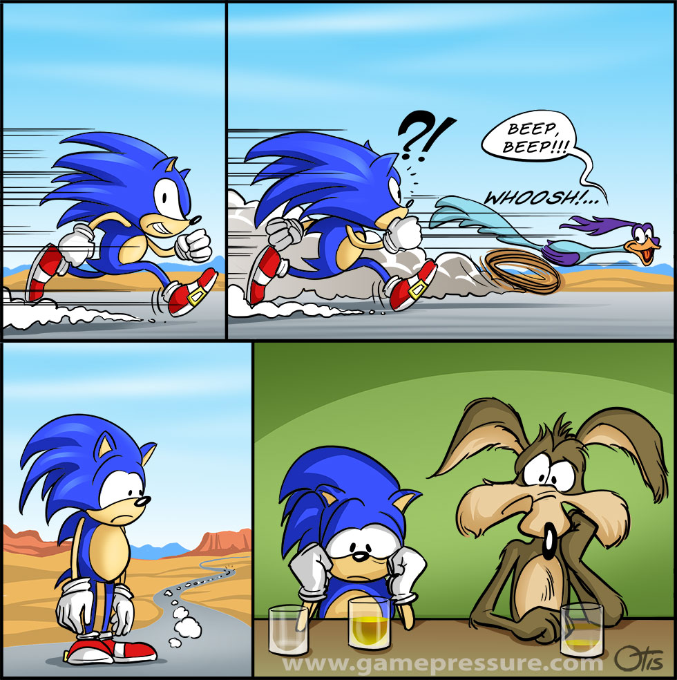 Roadrunner, comics Cartoon Games, #55. Sonic has a rival.