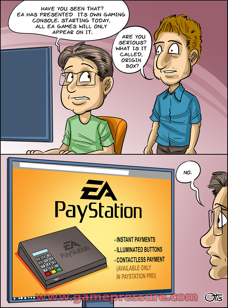 Electronic Arts releases a new console, comics Cartoon Games, #238. Apparently, it's going to be a breakthrough.