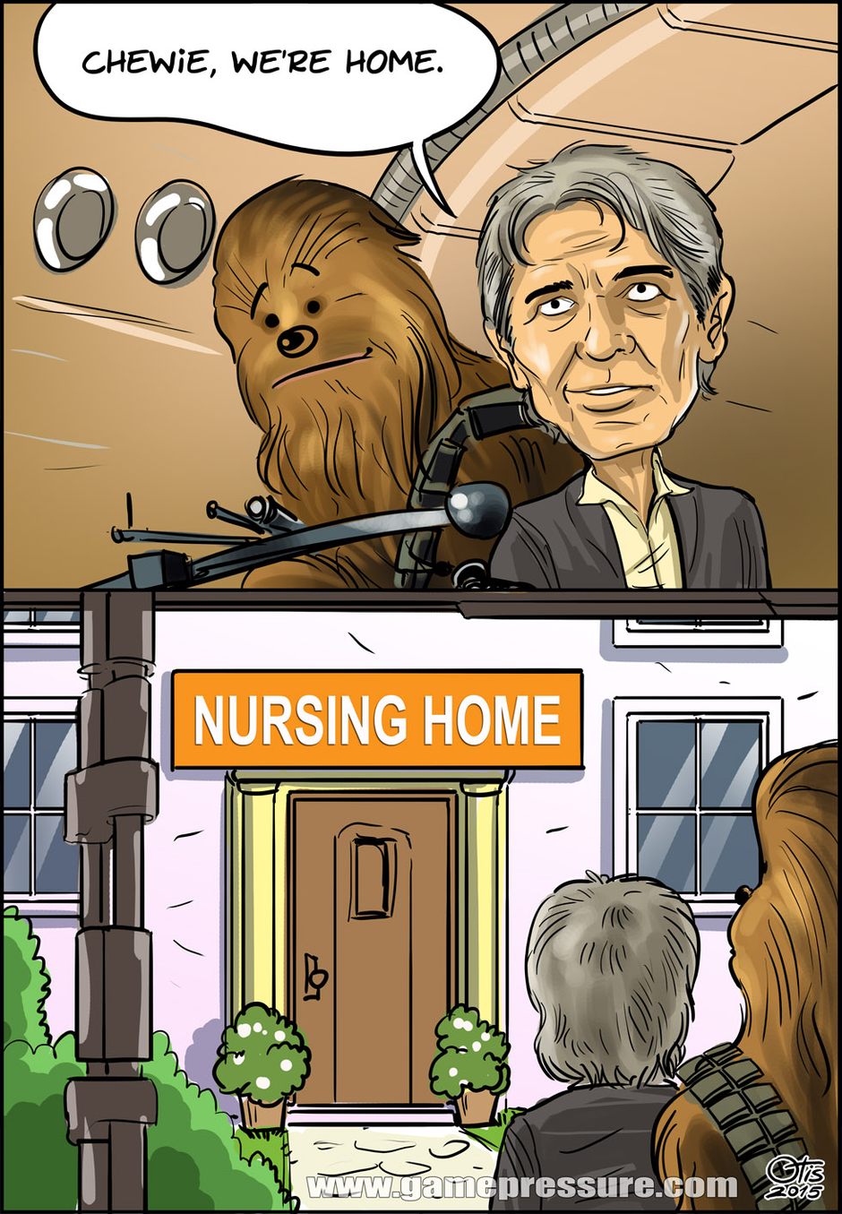 Home, comics Cartoon Wars, #65. Chewie, we're home...