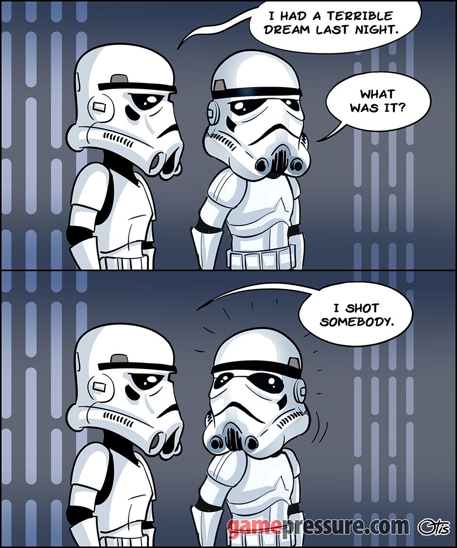 Nightmare of a Storm Trooper, comics Cartoon Wars, #110.