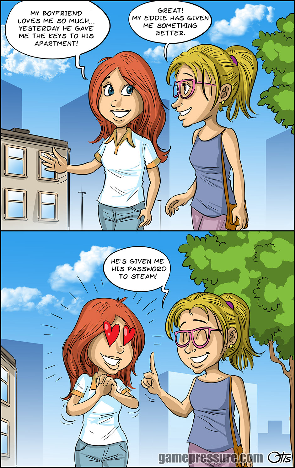The best kind of gamer boyfriend, comics Cartoon Games, #217. Gamer ladies will probably agree - this is true love!