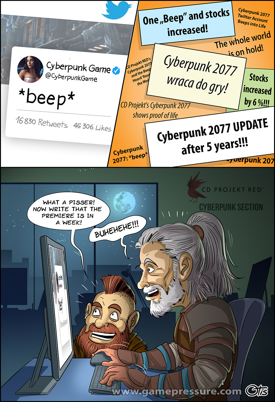 Who sent the *beep* from Cyberpunk?!, comics Cartoon Games, #230. We've been waiting for so long to hear something about Cyberpunk 2077...