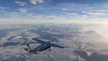 Piękna zima na nowym filmiku z Microsoft Flight Simulator
