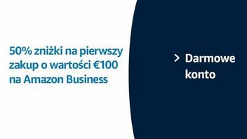 Rabat 50% na pierwsze zamówienie dla kont biznesowych w niemieckim Amazonie