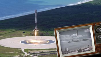 Wspaniałe ujęcie lądującej rakiety SpaceX - rzeczywistość rodem z SF