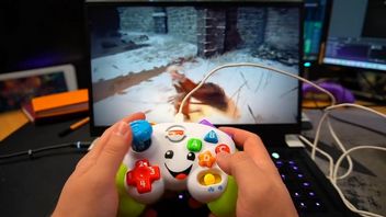 Elden Ring na zabawkowym padzie od Fisher Price