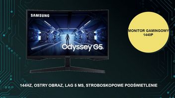 Zakrzywiony 27-calowy monitor dla graczy z odświeżaniem 144 Hz i rozdzielczością 1440p