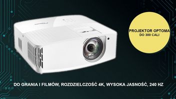 Ten projektor do filmów i gier ma tak wysoką jasność, że można go używać w dzień
