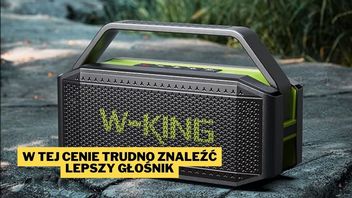 80 W, wodoodporność, 40 godzin na baterii i bajecznie niska cena - ten głośnik Bluetooth W-KING gasi konkurencję, niczym zimna woda pragnienie