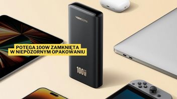 Smartfony, głośniki Bluetooth, konsole Steam Deck i Nintendo Switch - ten powerbank o pojemności 20 000 mAh i mocy 100 W potrafi naładować niemal każde urządzenie. Teraz jest dostępny w promocji, na widok której usiądziesz z wrażenia