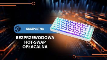 Świetna bezprzewodowa klawiatura dla graczy z hot-swapem i nakładkami PBT. W tej cenie nie ma nic lepszego