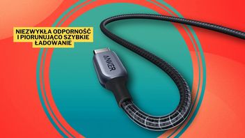 180 cm długości, materiałowy oplot i możliwość ładowania z mocą 140 W - kabel Anker 765 to Mercedes wśród przewodów. Teraz jest tańszy o połowę