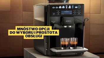 Ekspres ciśnieniowy Siemens EQ.6 Plus w promocyjnej cenie w RTV Euro AGD. Wyposażony w funkcję młynka i spieniania mleka sprzęt to doskonała alternatywa dla mojej starej De’Longhi Eletta