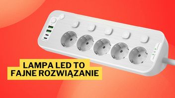 Już w wyższej cenie warto było go kupić, a teraz to wręcz obowiązek. Przedłużacz z lampą LED i czterema portami USB sprawi, że w nocy podłączysz nie tylko ładowarkę od telefonu