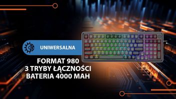 Ta bezprzewodowa klawiatura oferuje pełną funkcjonalność przy kompaktowym formacie. Zachwyca też długą żywotnością baterii i niską ceną